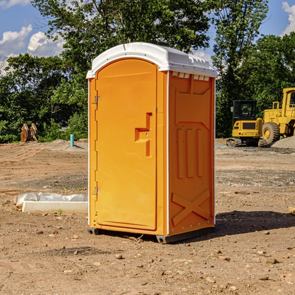 how often are the portable restrooms cleaned and serviced during a rental period in Hebron Indiana